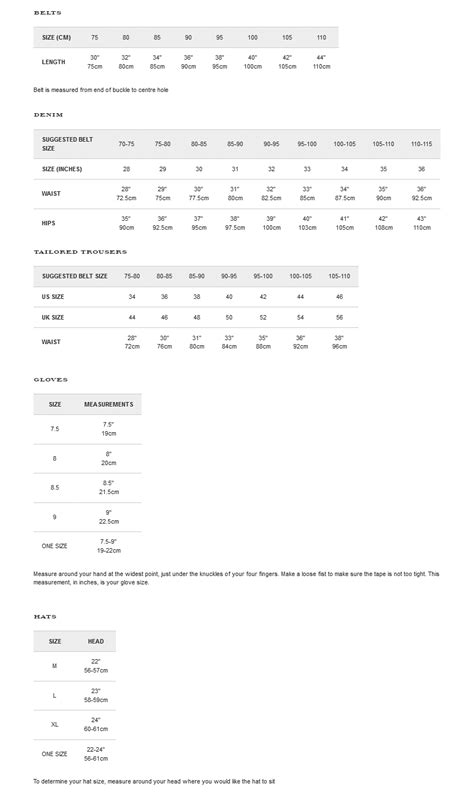 burberry prorsum size chart|Burberry size guide.